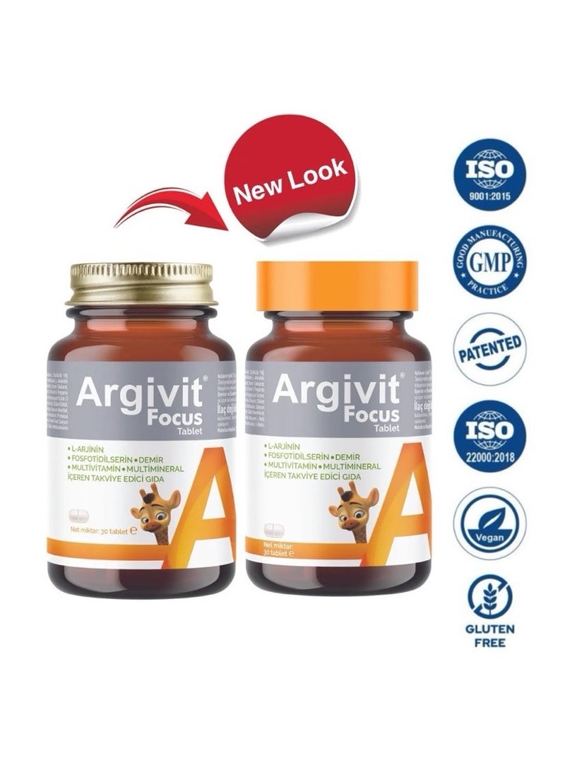 Argivit Argivit Focus Tablet - Multivitamins Nutritional Supplement to Increase Height, Support Focus and Growth - 30 Tablets - Image 2
