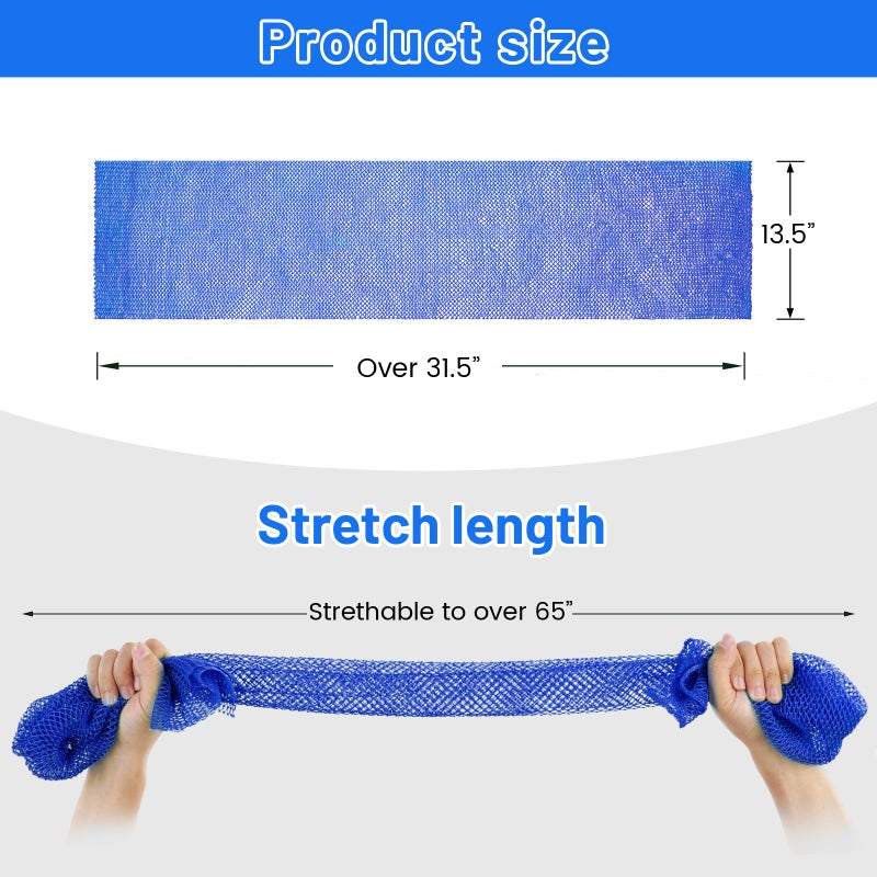 ZOCY African Net Sponge, Authentic Exfoliating Body Scrubber for Bath and Shower, Multiple Textures with Gentle Deep Exfoliating and Rich Lather for All Skins (Blue) - Image 3