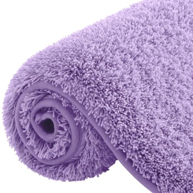 OLANLY Microfiber Bathroom Rugs 30x20, Soft Highly Absorbent Bath Mat, Grey | Quick-Dry & Non-Slip Bath Carpet - Image 1
