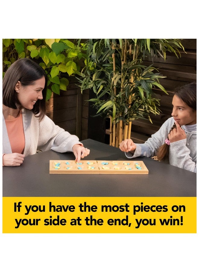 Spin Master Games كلاسيكيات ذهنية، لعبة مانكالا مصنوعة من الخيزران والبلاستيك المعاد تدويره ليوم الأرض، منتجات صديقة للبيئة للبالغين والأطفال من عمر 8 سنوات وما فوق - Image 3