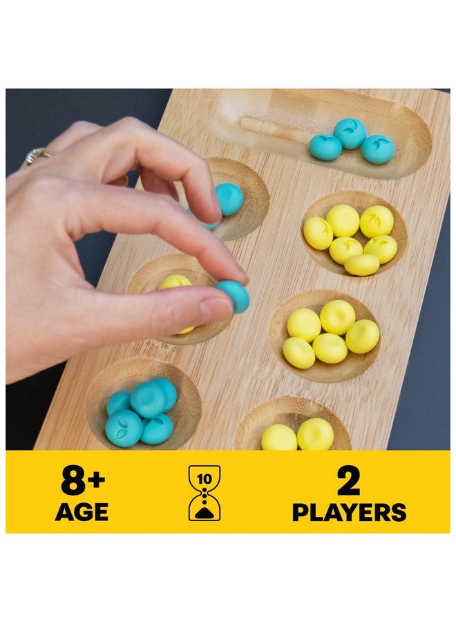 Spin Master Games كلاسيكيات ذهنية، لعبة مانكالا مصنوعة من الخيزران والبلاستيك المعاد تدويره ليوم الأرض، منتجات صديقة للبيئة للبالغين والأطفال من عمر 8 سنوات وما فوق - Image 2