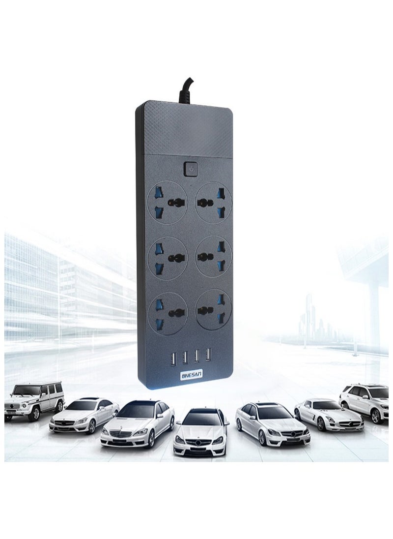Generic 6-hole + 4 USB hole safe household socket, 2m long power cable,home socket,USB socket,multi purpose socket  - Image 2