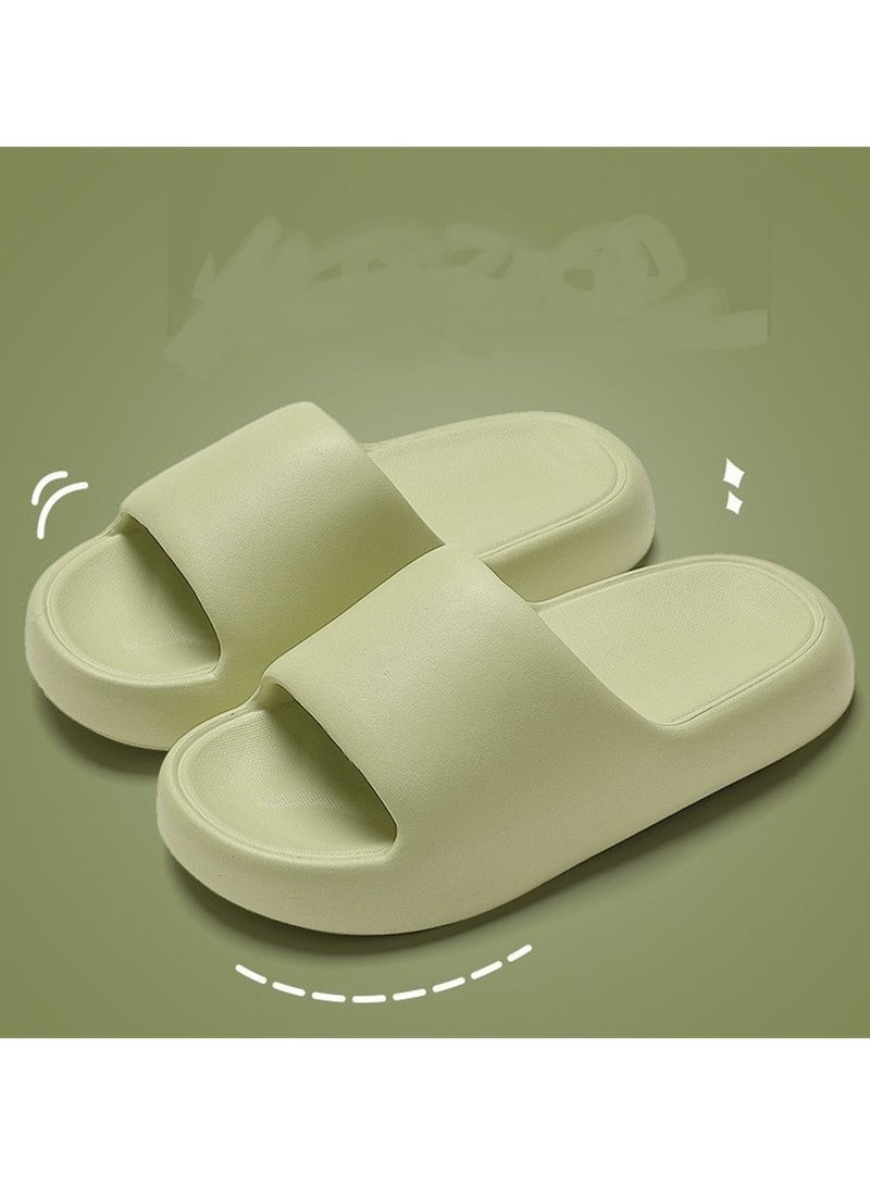 Thick Soles Anti-slip/Anti-odor Indoor Bathroom Slippers Summer Green - Image 1