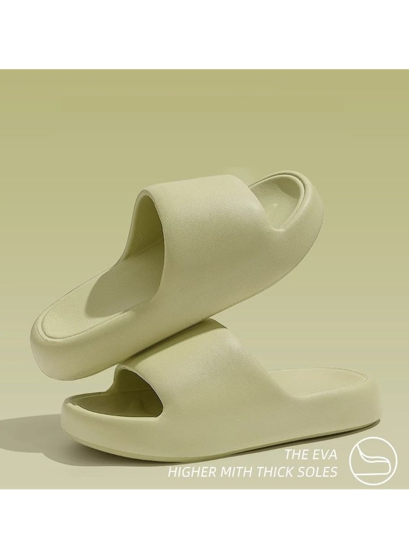 Thick Soles Anti-slip/Anti-odor Indoor Bathroom Slippers Summer Green - Image 2