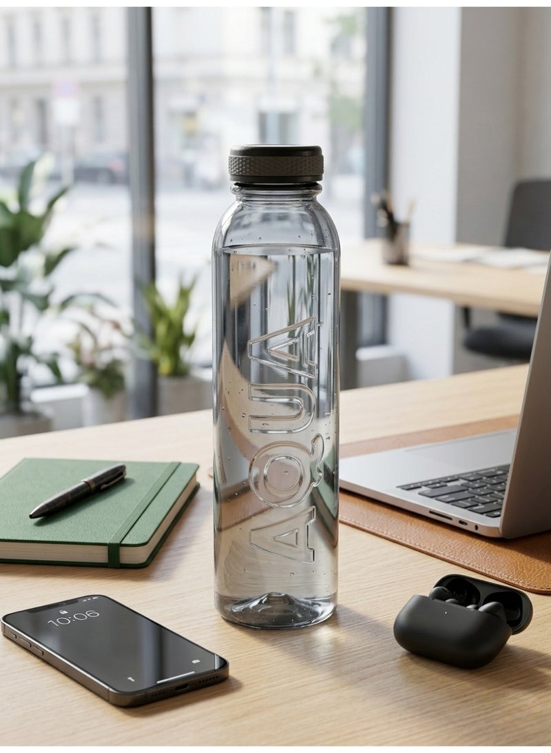 ماكس بلاست زجاجة مياه رياضية ماكس أكوا 600 مل - بلاستيك صحي BPA Free - غطاء محكم الغلق مانع للتسرب- ماكس بلاست - [أسود] - Image 3