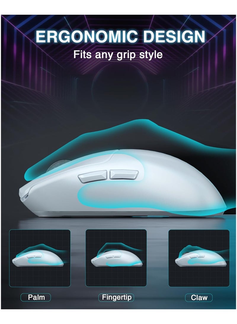 أولا ماوس لاسلكي AULA SC580 مزود بتقنية البلوتوث/2.4G/Type-C وبطارية 500 مللي أمبير/ساعة مع دعم 6 سرعات DPI للألعاب - Image 4