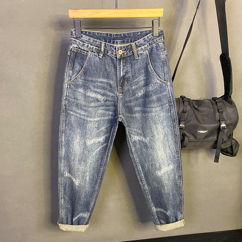 Unisex Classic Denim Jeans Loose Fit Daily Outdoor Wear - Image 2