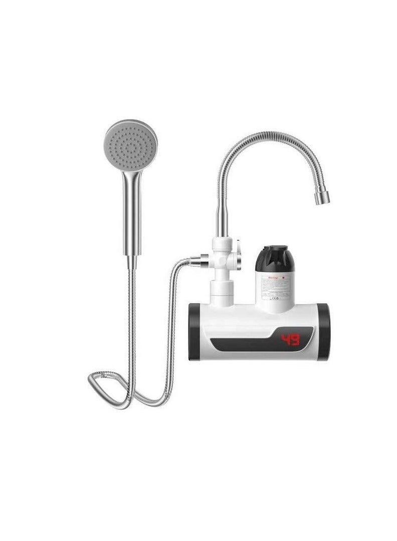 Instant electric heating water faucet & shower  Silver