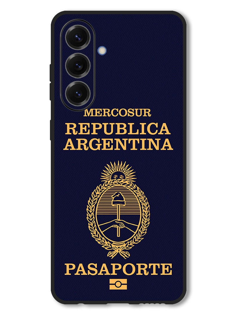 Theodor Case Compatible with Samsung Galaxy M56 6.74 Inch Protection Shockproof Bumper Cover Argentina Passport - Image 1