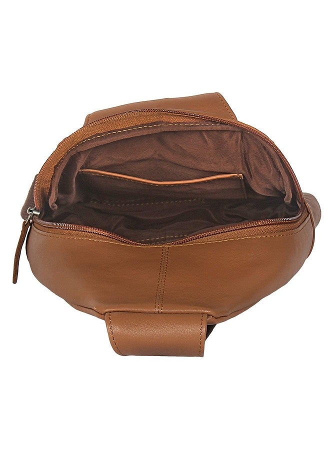 RUSTIC TOWN Leather Sling Chest Bag for Men - Slim Crossbody Shoulder Bag for Outdoor Hiking - Stylish Backpack for Travel - Image 4