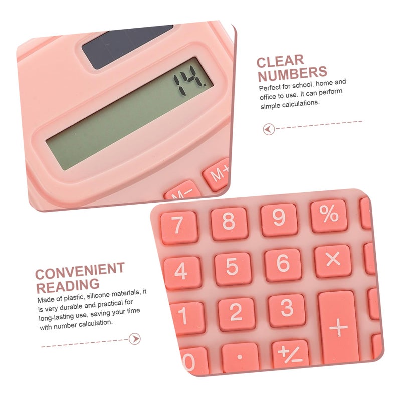 Pink Student Calculator Portable Desktop Office Tool Small Electronic Device - Image 5