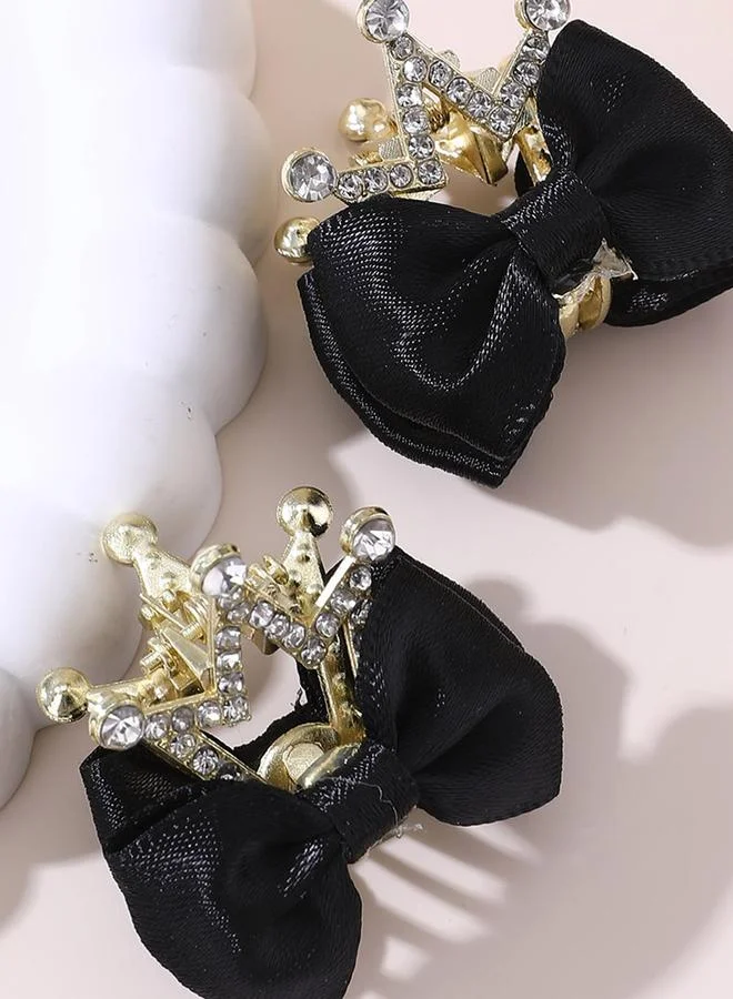 Take Two Set of 2 - Crown Bow Hair Clips