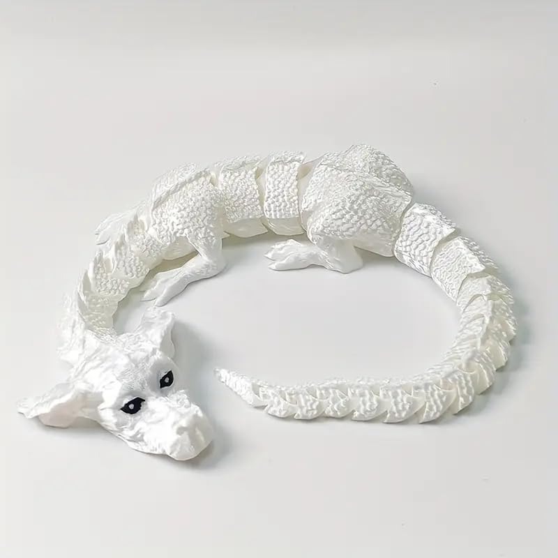 LuckyVin Cute Lucky Dragon, Desktop Decoration Ornament, 3D Printing, Nostalgic Cute Image Ornament (8.26inch) - Image 2