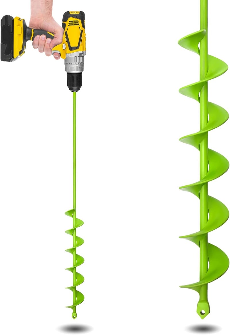 SORANGEUN 2"x32" Auger Drill Bit for Planting, Garden Auger for Planting Bulbs with Drill for 3/8" Hex Drive - Image 1