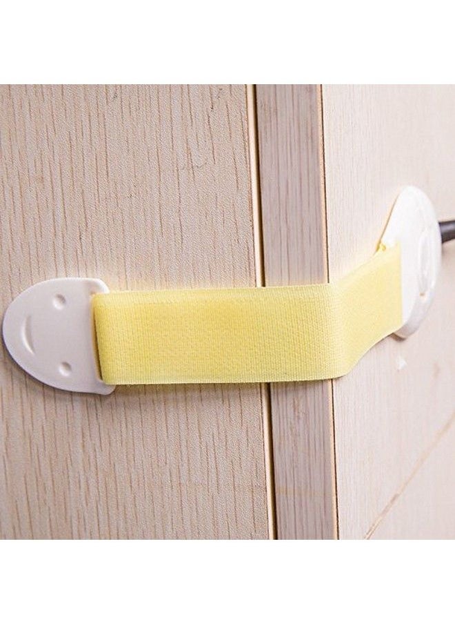 Kuhu Creations - Kids Safety Lock For Drawer Fridge Cabinet And Many Other Appliances Or Furniture. (8 Units Yellow Nylon) - Image 1