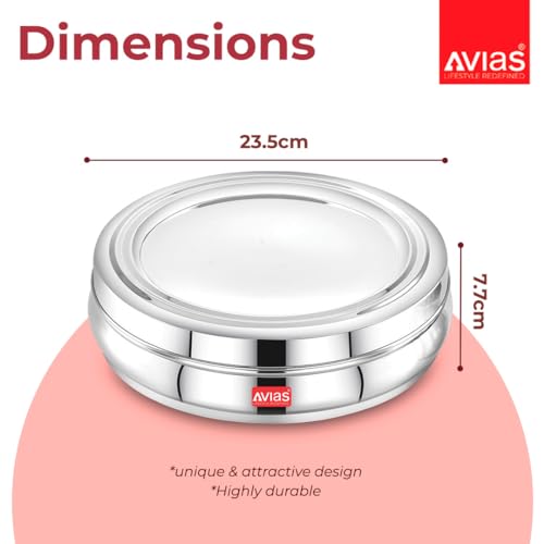 AVIAS Deluxe Stainless Steel Spice Box Cum Organiser / 7 Compartments and Steel Spoon/Masala Dani with Stainless Steel Lid/Masala Box for Kitchen/Rust Resistant Steel Organiser/Medium - Image 5