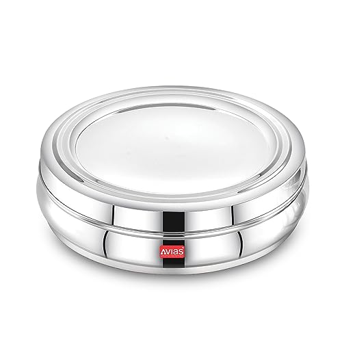 AVIAS Deluxe Stainless Steel Spice Box Cum Organiser / 7 Compartments and Steel Spoon/Masala Dani with Stainless Steel Lid/Masala Box for Kitchen/Rust Resistant Steel Organiser/Medium - Image 1
