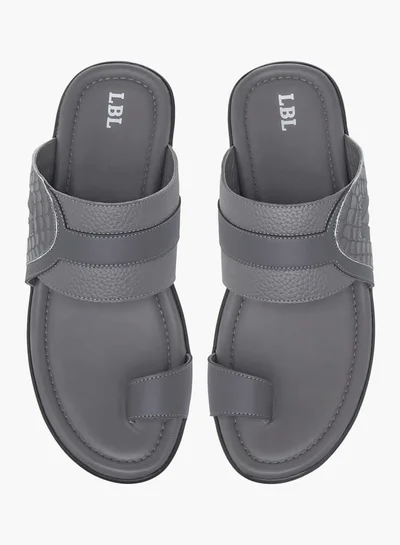 LBL by Shoexpress Men Textured Slip-On Arabic Sandals with Toe Loop Ramadan Collection