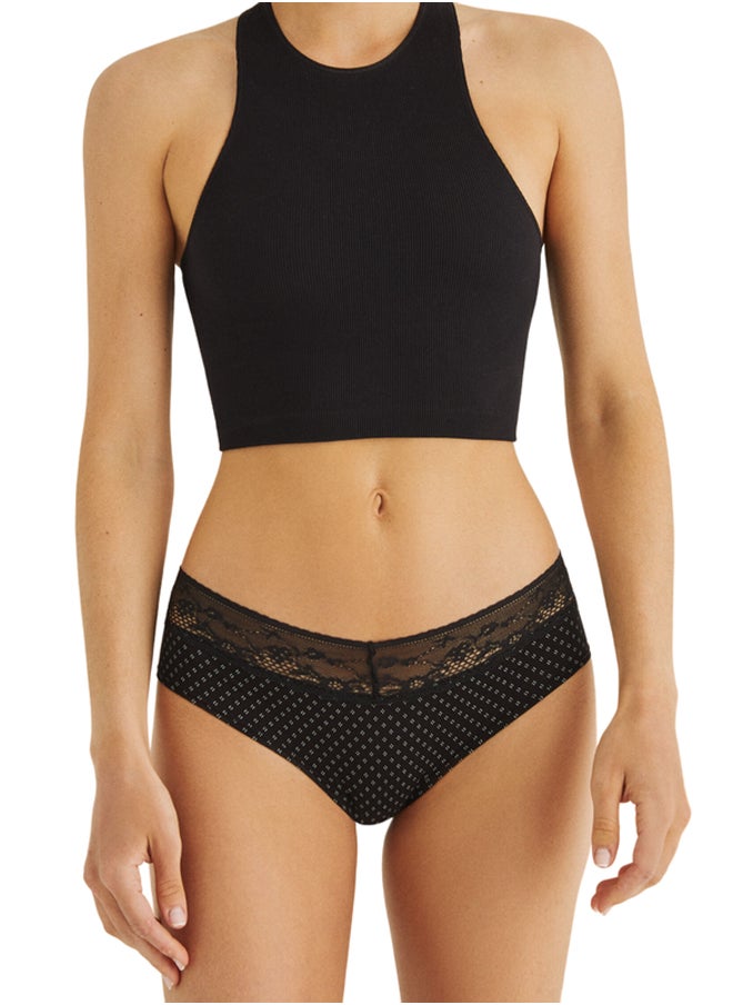 women'secret - Wide lace cotton panties - Image 1