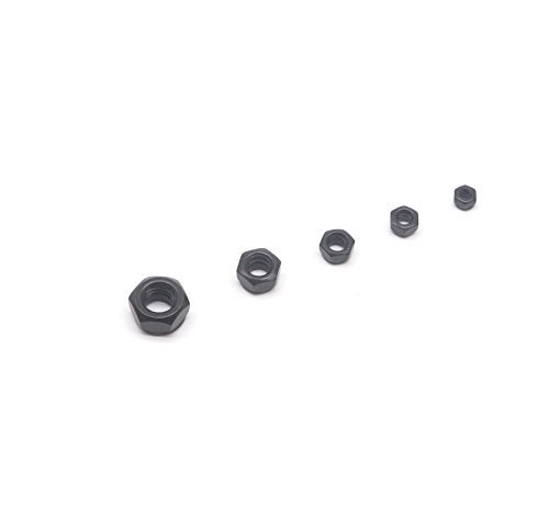binifiMux 130Pcs Black Nylon Inserted Hex Self Locking Nuts Assortment Kit,M3/ M4/ M5/ M6/ M8 Black Self Clinching Nuts Assortment Kit - Image 3