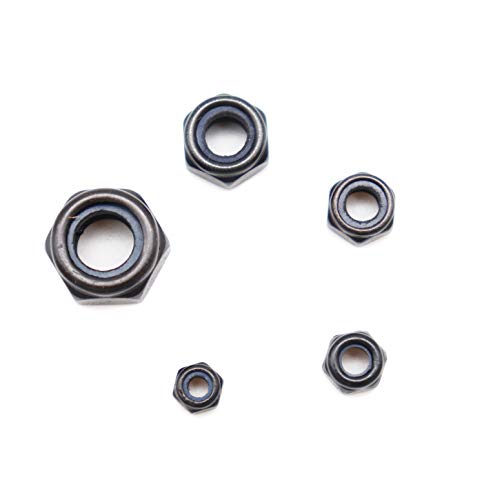 binifiMux 130Pcs Black Nylon Inserted Hex Self Locking Nuts Assortment Kit,M3/ M4/ M5/ M6/ M8 Black Self Clinching Nuts Assortment Kit - Image 5