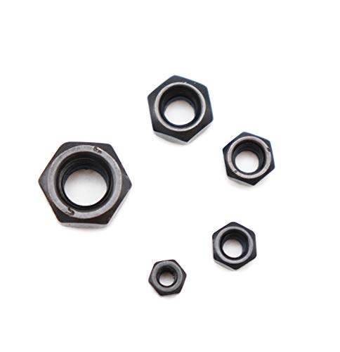 binifiMux 130Pcs Black Nylon Inserted Hex Self Locking Nuts Assortment Kit,M3/ M4/ M5/ M6/ M8 Black Self Clinching Nuts Assortment Kit - Image 4