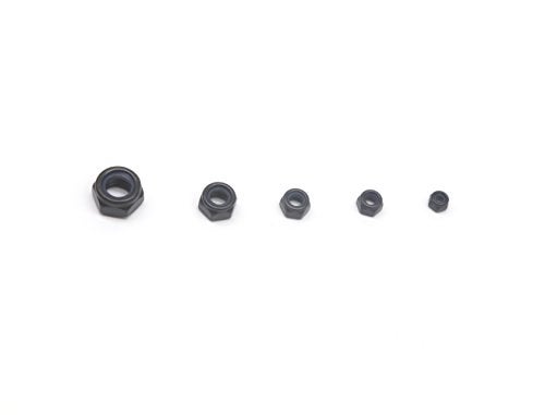 binifiMux 130Pcs Black Nylon Inserted Hex Self Locking Nuts Assortment Kit,M3/ M4/ M5/ M6/ M8 Black Self Clinching Nuts Assortment Kit - Image 2