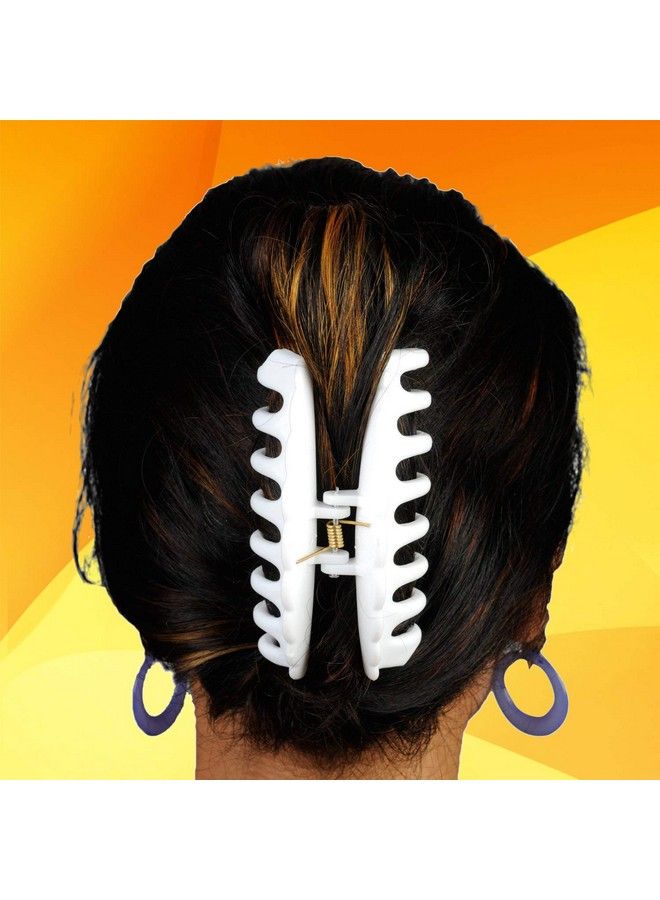 BIRDWARE Big Size Black White Acrylic No Slip Tight Grip Hair Clip Xl Jumbo Big Hair Clutcher For Women And Girls Pack Of 3 - Image 4