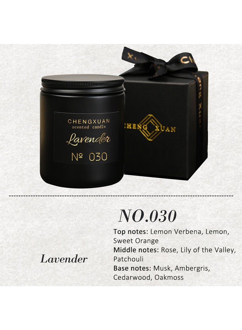 CHENGXUAN Scented Candle, Long-Lasting Natural Aromatherapy Fragrance Air Freshener Soy Wax Candle for Women 80g (Lavender)  - Image 2
