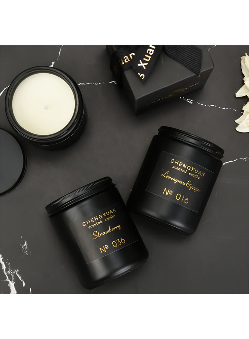 CHENGXUAN Scented Candle, Long-Lasting Natural Aromatherapy Fragrance Air Freshener Soy Wax Candle for Women 80g (Lavender)  - Image 4