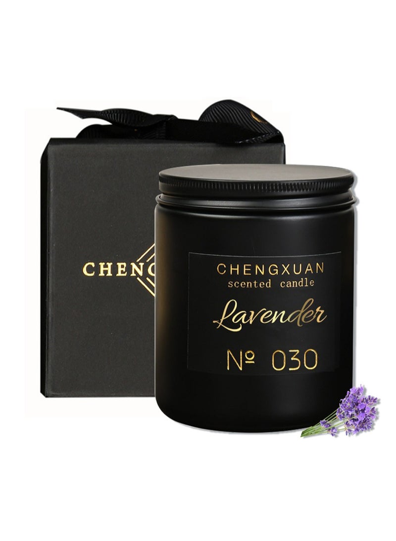 CHENGXUAN Scented Candle, Long-Lasting Natural Aromatherapy Fragrance Air Freshener Soy Wax Candle for Women 80g (Lavender)  - Image 1