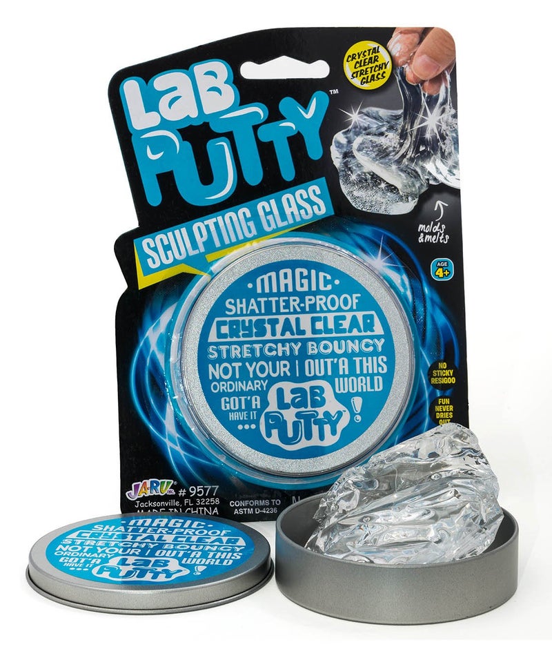 Ja-Ru JA-RU Lab Putty (1 Pack) Crystal Clear Glass Putty. Best Smart Stress Putty with Tin  Sensory & Bouncing Toy Favors. 9577-1A - Image 3