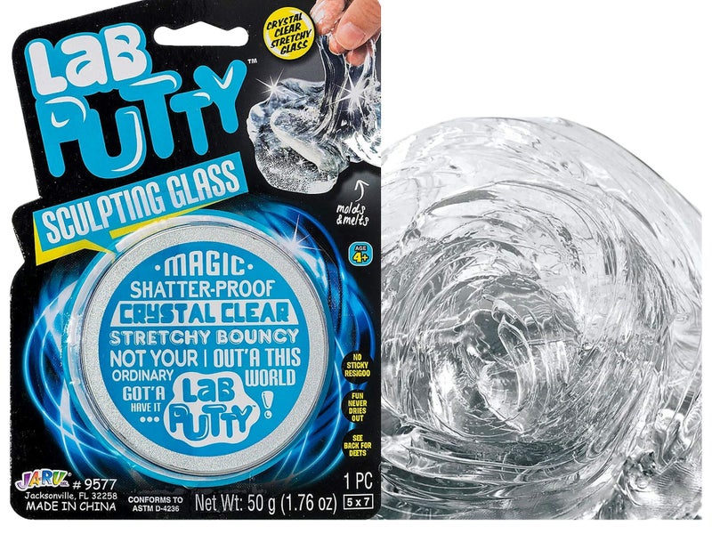 Ja-Ru JA-RU Lab Putty (1 Pack) Crystal Clear Glass Putty. Best Smart Stress Putty with Tin  Sensory & Bouncing Toy Favors. 9577-1A - Image 1