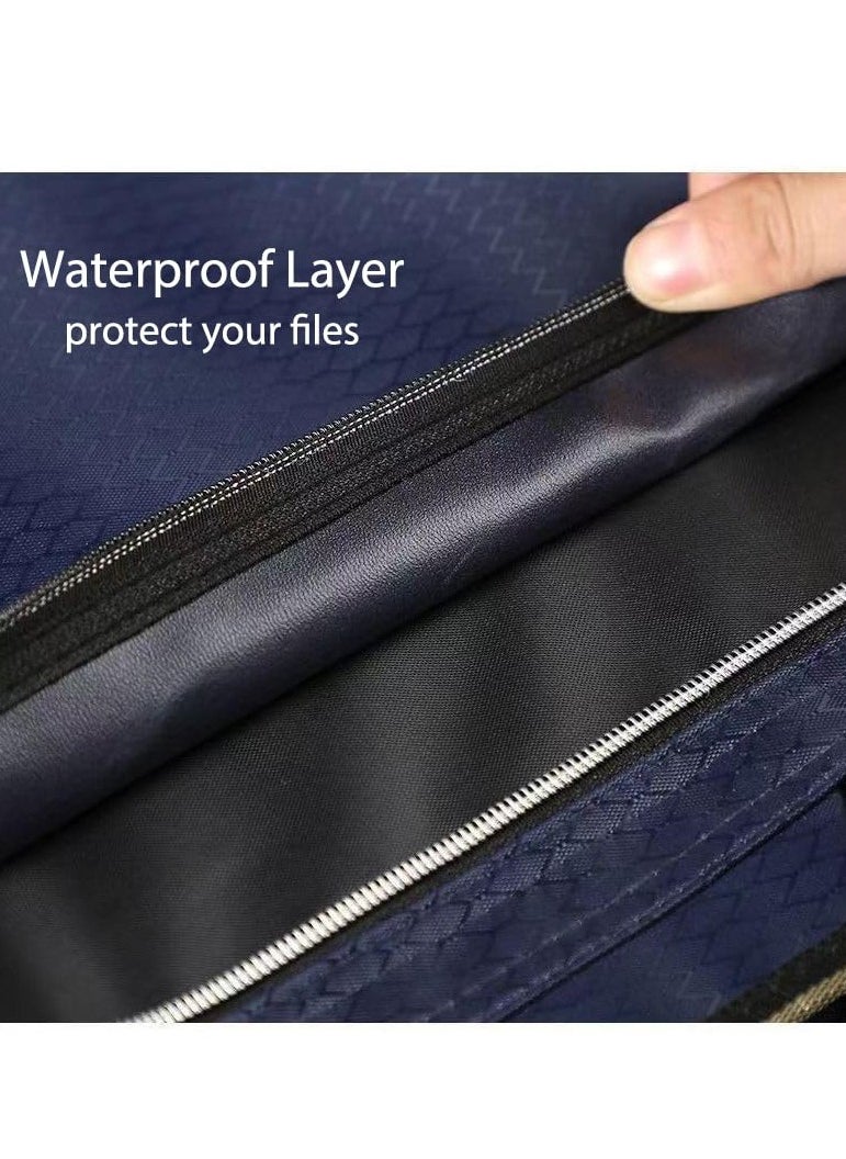 SYOSI - Document Bag Briefcase, 3PCS Waterproof File Bag, Portable Notary Bag with Handle, Lightweight File Tote for Business, Files, Laptop, Document Storage Hangbag for School Office - Image 1