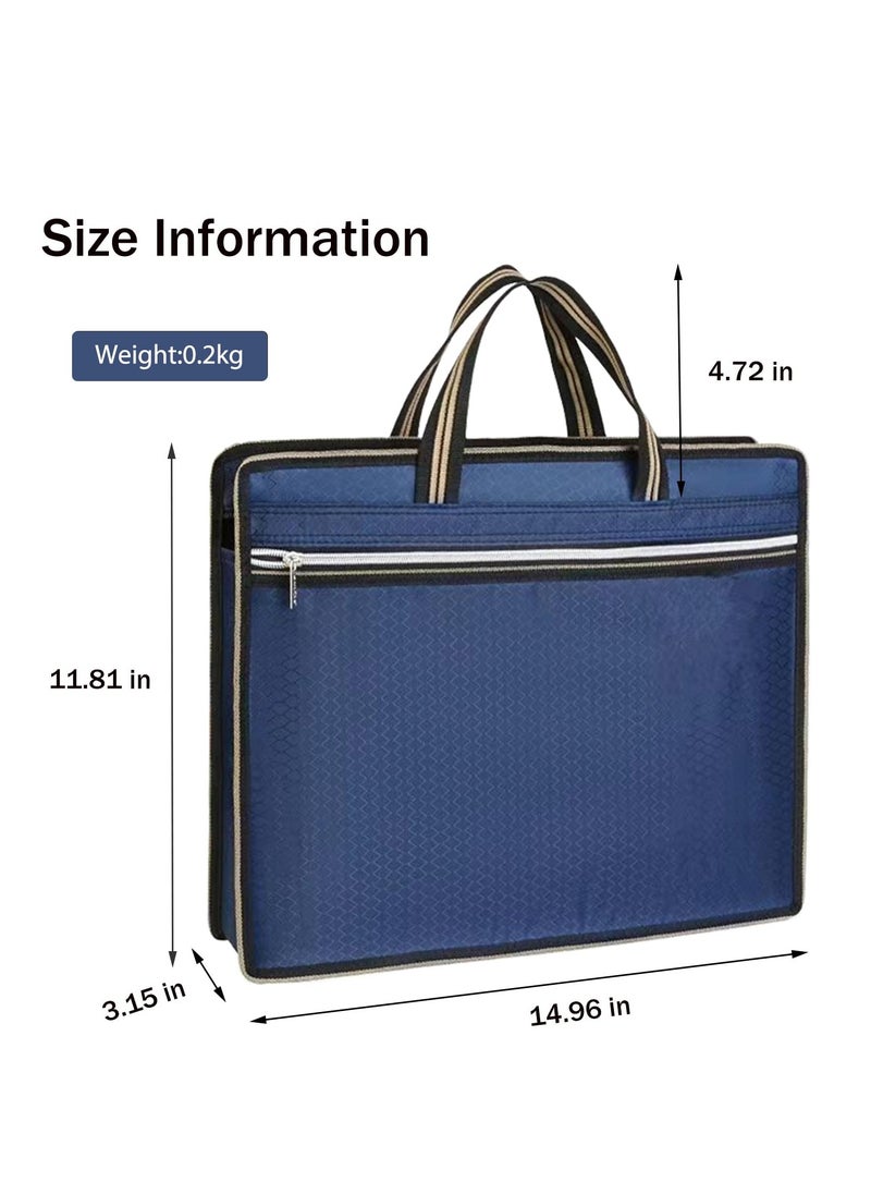SYOSI - Document Bag Briefcase, 3PCS Waterproof File Bag, Portable Notary Bag with Handle, Lightweight File Tote for Business, Files, Laptop, Document Storage Hangbag for School Office - Image 1