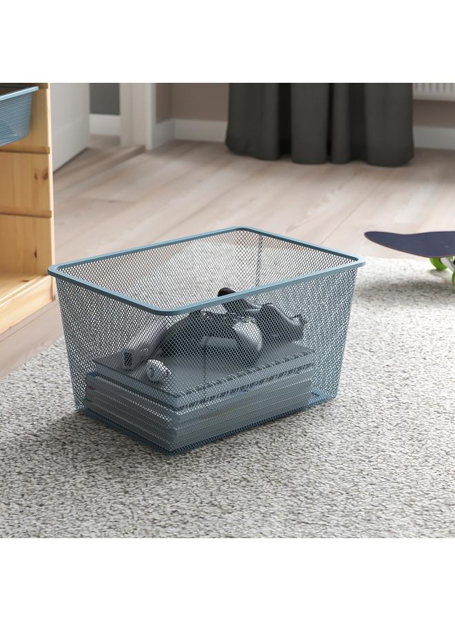 Zaboon Storage combination, light white stained pine/grey-blue, 44x30x91 cm - Image 3