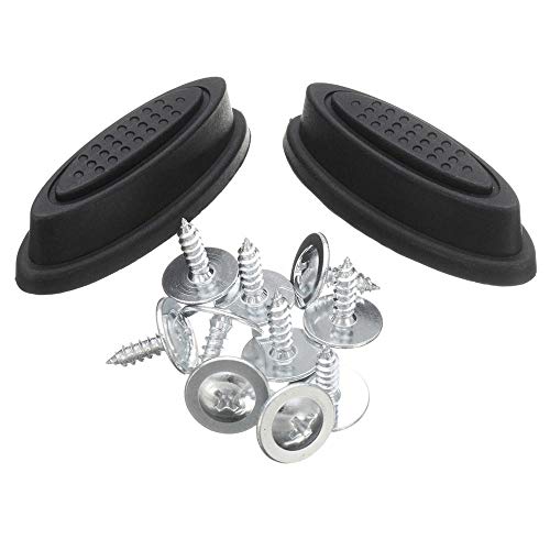 ICYANG Universal Luggage Feet Replacement Kit, 5 Pairs Bottom Side Stand Feet with 40 Screws, Black Plastic Stud Foot Kit for Luggage Suitcase - Image 2