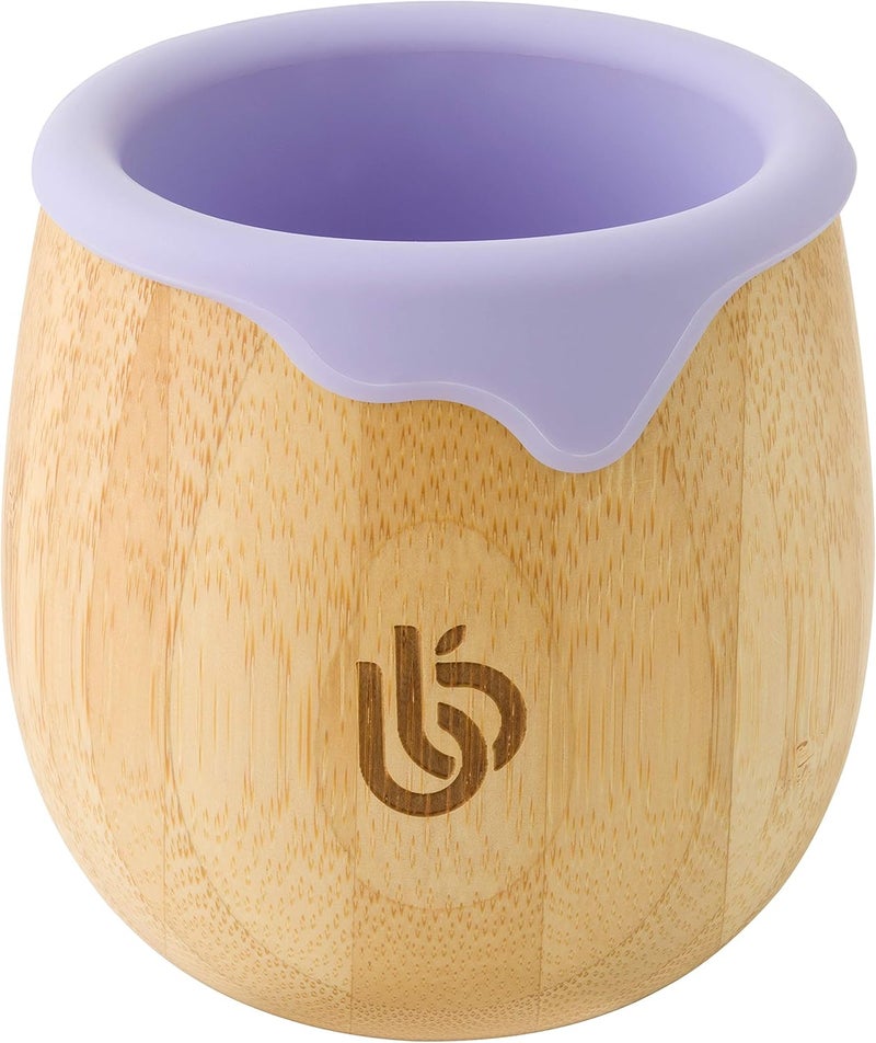 bamboo bamboo Baby and Toddler Sippy Cup - 5 Oz Eco-Friendly Dinky Cup with Cute Silicone Drip Rim for Teeth and Gum Protection - Ideal Toddler Transition Cup (Lilac) - Image 1