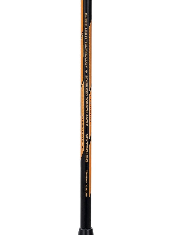 Li-Ning Racket - Windstorm 72 (Black/Gold) With Cover - Image 2