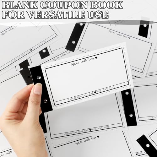 JULEASEL Personalized Coupon Book, 30 Blank Voucher Cards Booklet for All Occasions, Mothers Day Gifts for Mom, Unique Birthday Gifts for Boyfriend Wife Husband Girlfriend Best Friend - Image 2