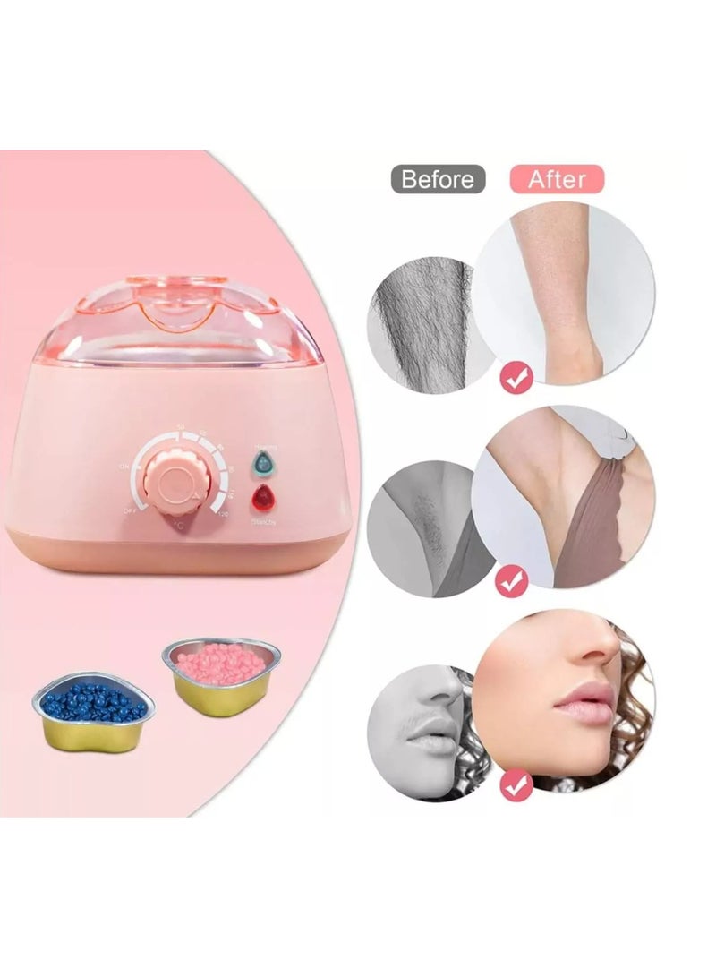 Joyeworld Warmer waxer Brazilian waxer kit with 4 packs of hard wax beads and tools, professional waxer for face, legs, underarms and bikini hair removal  - Image 2