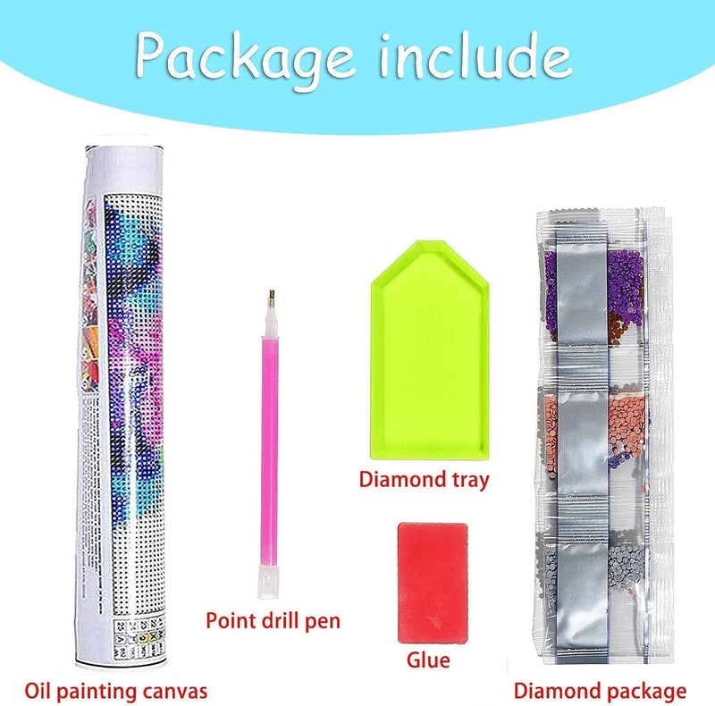 Clendo 2 Pack Cow Diamond Art Kits for Adults - Cute Animals Diamond Painting Kits for Adults Beginner, DIY 5D Full Drill Diamond Dots Gem Art Kits for Home Wall Decor 12x16inch - Image 5