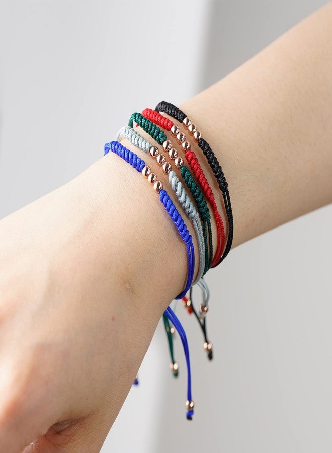 JENDEAR SHINE Braided Rope Bracelet for Women, Handmade Bracelet With Beads And Knots, Birthday Friendship Lucky Jewelry Gifts for Women - Image 5