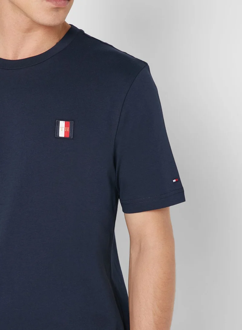 TOMMY HILFIGER Chest Iconic  Crew Neck T-Shirt