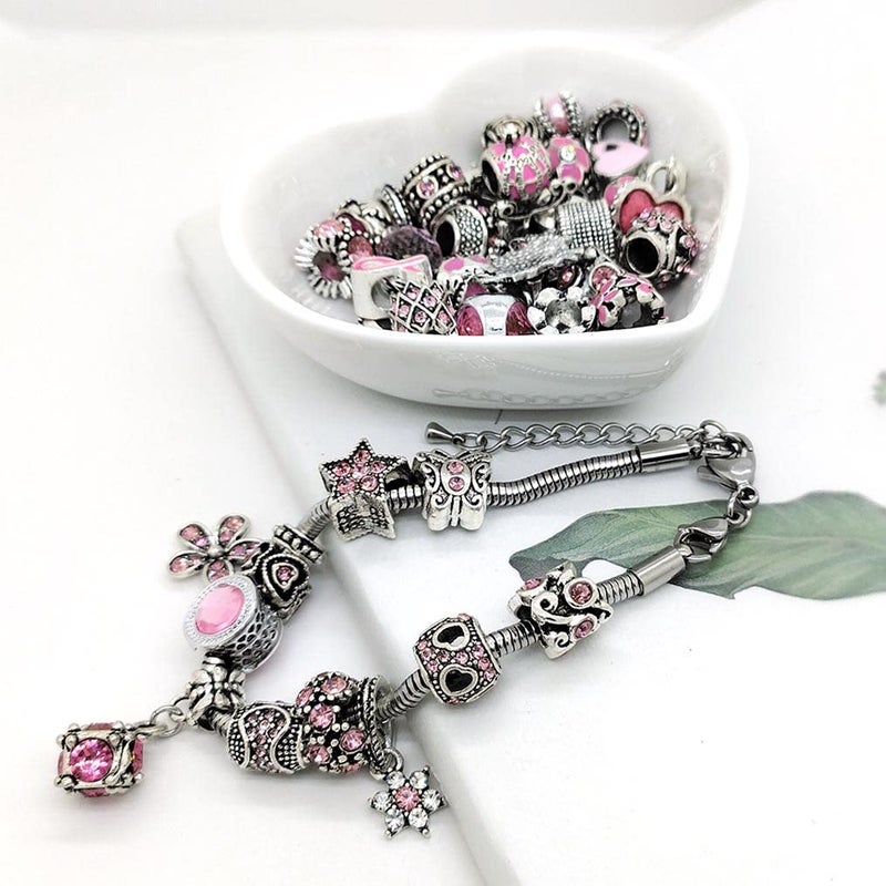 YIQIFLY 40pcs Jewelry Making Charms Rhinesotone Beads Assorted Colors and Styles Randomly (01) - Image 3