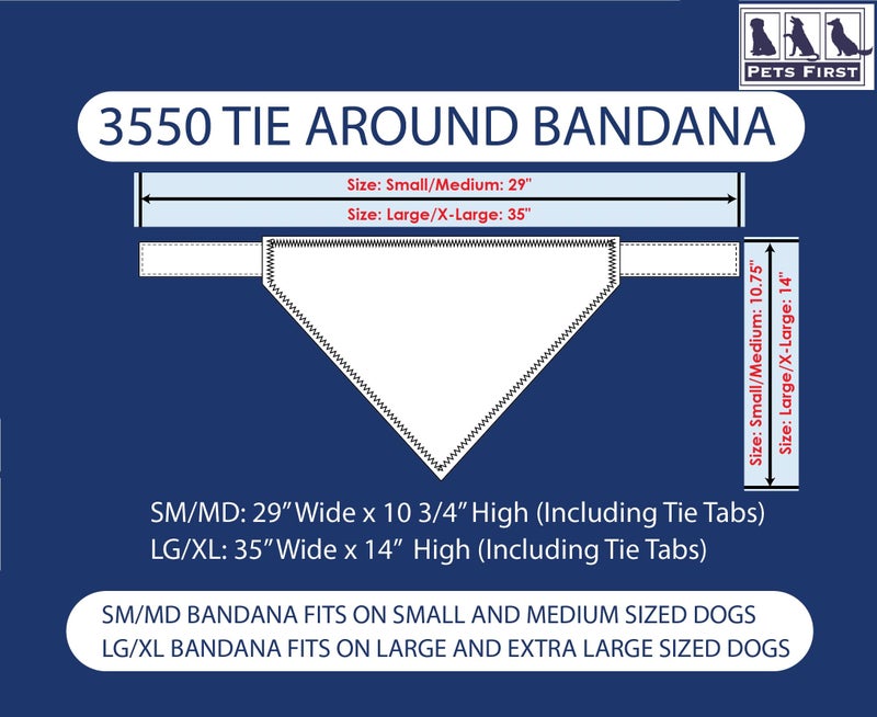 Pets First NFL Buffalo Bills TIE Bandana, Small/Medium. Dog Bandana Scarf Bib for Pet Cat Dog. The Ultimate Game-Day, Party Bandana (BUF-3550-S-M) - Image 2