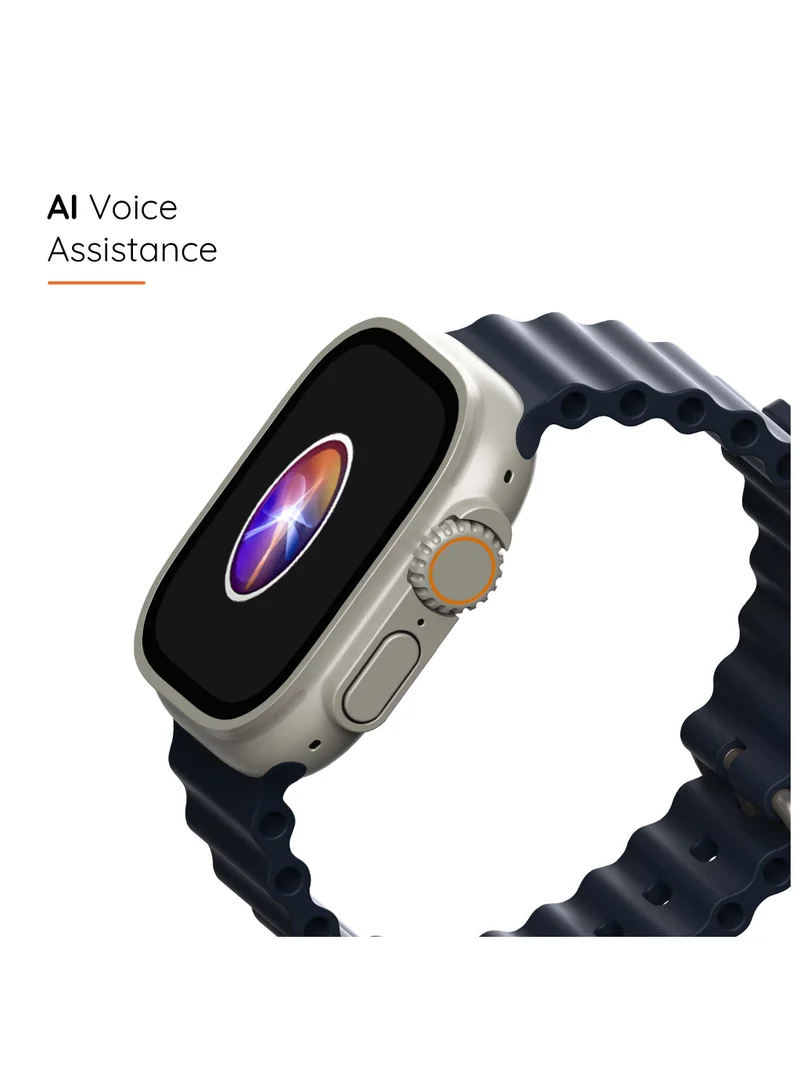Pebble Cosmos Engage 1.95" IPS Always on Display Smartwatch, Wireless charging, IP67 Water & Dust Resistance, Compatible with Android & iOS, 20+ Sports Modes, 100+Cloud Based Watch Faces, Midnight Black