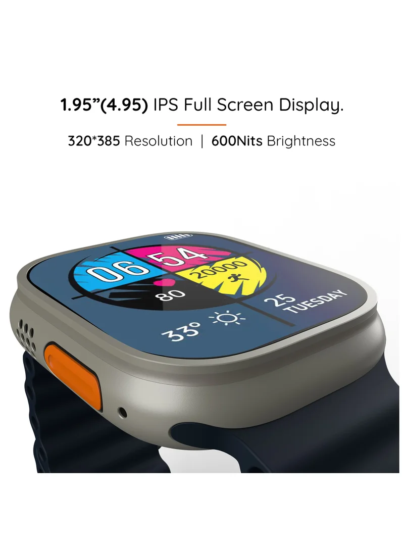 Pebble Cosmos Engage 1.95" IPS Always on Display Smartwatch, Wireless charging, IP67 Water & Dust Resistance, Compatible with Android & iOS, 20+ Sports Modes, 100+Cloud Based Watch Faces, Midnight Black