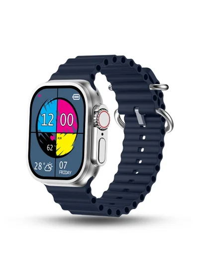 Pebble Cosmos Engage 1.95" IPS Always on Display Smartwatch, Wireless charging, IP67 Water & Dust Resistance, Compatible with Android & iOS, 20+ Sports Modes, 100+Cloud Based Watch Faces, Midnight Black