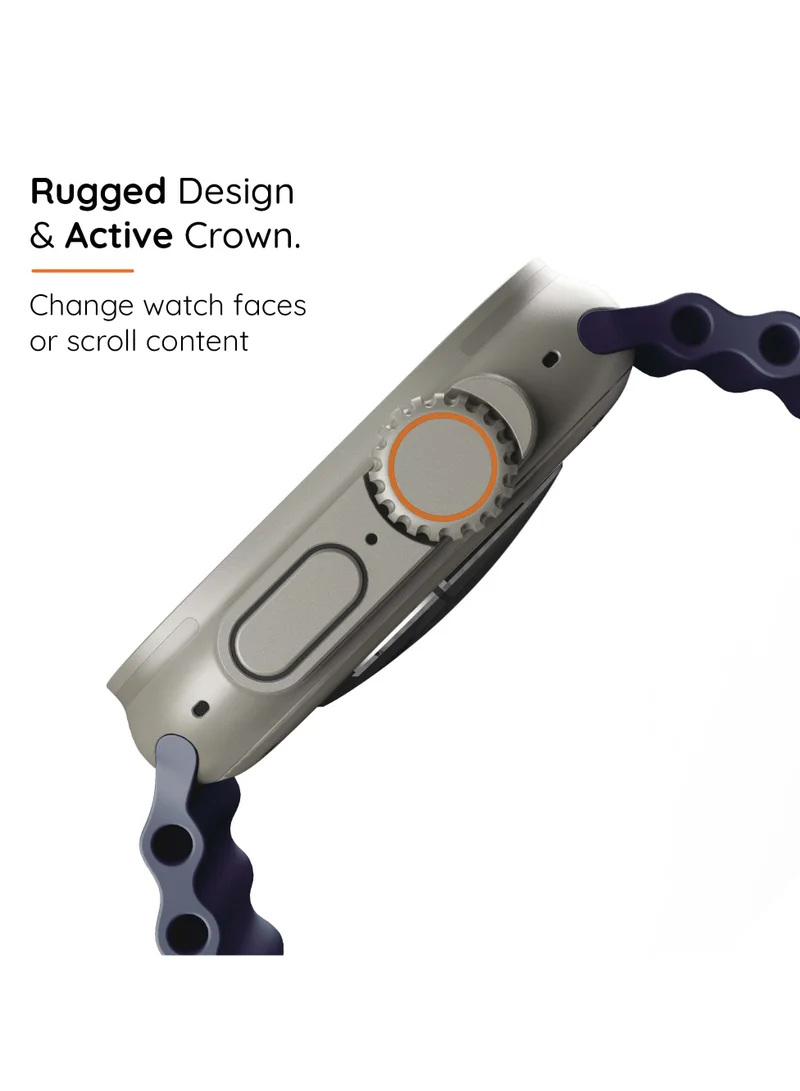 Pebble Cosmos Engage 1.95" IPS Always on Display Smartwatch, Wireless charging, IP67 Water & Dust Resistance, Compatible with Android & iOS, 20+ Sports Modes, 100+Cloud Based Watch Faces, Midnight Black